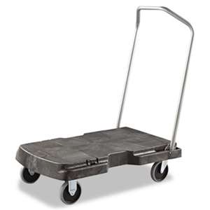 RUBBERMAID COMMERCIAL PROD. Triple Trolley, 500-lb Cap, 20-1/2w x 32-1/2d x 7h, Black