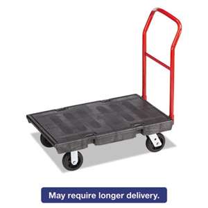 RUBBERMAID COMMERCIAL PROD. Heavy-Duty Platform Truck Cart, 500 lb Capacity, 24" x 36" Platform, Black