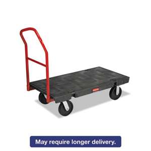 RUBBERMAID COMMERCIAL PROD. Platform Truck, 2000-lb Cap, 24w x 48d x 7h, Black