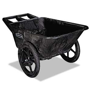 RUBBERMAID COMMERCIAL PROD. Big Wheel Agriculture Cart, 300-lb Cap, 32-3/4 x 58 x 28-1/4, Black
