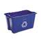 RUBBERMAID COMMERCIAL PROD. Stacking Recycle Bin, Rectangular, Polyethylene, 18gal, Blue