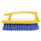 RUBBERMAID COMMERCIAL PROD. Long Handle Scrub Brush, 6" Brush, Yellow Plastic Handle/Blue Bristles