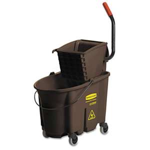 RUBBERMAID COMMERCIAL PROD. Wavebrake 35 Quart Bucket/Wringer Combinations, Brown