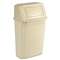 RUBBERMAID COMMERCIAL PROD. Slim Jim Wall-Mounted Container, Rectangular, Plastic, 15gal, Beige