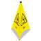 RUBBERMAID COMMERCIAL PROD. Three-Sided Caution, Wet Floor Safety Cone, 21w x 21d x 30h, Yellow