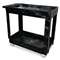 RUBBERMAID COMMERCIAL PROD. Service/Utility Cart, Two-Shelf, 17w x 38d x 31h, Black