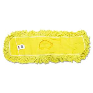 RUBBERMAID COMMERCIAL PROD. Trapper Commercial Dust Mop, Looped-end Launderable, 5" x 24", Yellow