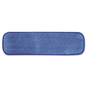 RUBBERMAID COMMERCIAL PROD. Microfiber Wet Room Pad, Split Nylon/Polyester Blend, 18", Blue, 12/Carton