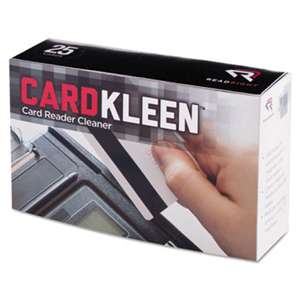 Read Right RR1222 CardKleen Presaturated Magnetic Head Cleaning Cards, 25/Box