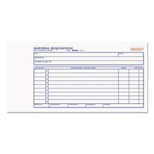 REDIFORM OFFICE PRODUCTS Material Requisition Book, 7 7/8 x 4 1/4, Two-Part Carbonless, 50-Set Book