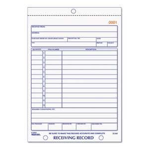 REDIFORM OFFICE PRODUCTS Receiving Record Book, 5 9/16 x 7 15/16, Three-Part Carbonless, 50 Sets/Book