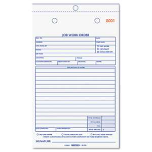 REDIFORM OFFICE PRODUCTS Job Work Order Book, 5 1/2 x 8 1/2, Two Part Carbonless, 50/Book