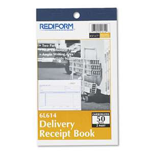 REDIFORM OFFICE PRODUCTS Delivery Receipt Book, 6 3/8 x 4 1/4, Two-Part Carbonless, 50 Sets/Book