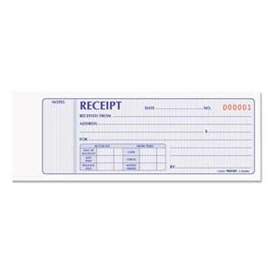 REDIFORM OFFICE PRODUCTS Receipt Book, 7 x 2 3/4, Carbonless Duplicate, 100 Sets/Book
