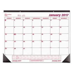 REDIFORM OFFICE PRODUCTS Monthly Deskpad Calendar, Chipboard, 22 x 17, 2017