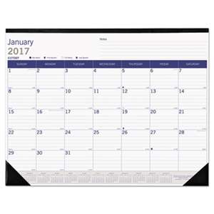 REDIFORM OFFICE PRODUCTS DuraGlobe Monthly Desk Pad Calendar, 22 x 17, 2017