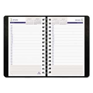 REDIFORM OFFICE PRODUCTS DuraGlobe Daily Planner Ruled For 30-Minute Appointments, 8 x 5, Black, 2017