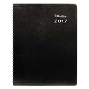 REDIFORM OFFICE PRODUCTS DuraGlobe 14-Month Planner, Soft Corinth Cover, 8 7/8 x 7 1/8, Black, 2017