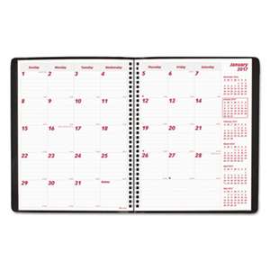 REDIFORM OFFICE PRODUCTS Essential Collection 14-Month Ruled Planner, 11 x 8 1/2, Black, 2017