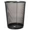 ROLODEX 4 1/2 Gallon Steel Black Round Mesh Trash Can