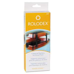 ROLODEX Wood Tones Letter/Legal Desk Tray Stackers, 4 Tier, Metal, Black