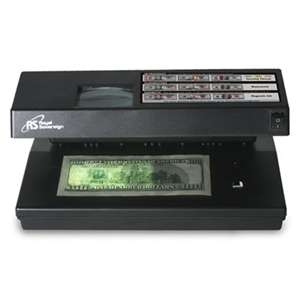 ROYAL SOVEREIGN INTERNATIONAL Portable 4-Way Counterfeit Detector, UV, Fluorescent, Magnetic, Magnifier