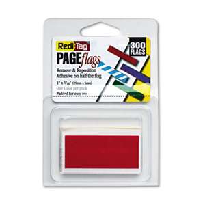 REDI-TAG CORPORATION Removable/Reusable Page Flags, Red, 300/Pack