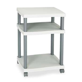 SAFCO PRODUCTS Wave Design Printer Stand, Three-Shelf, 20w x 17-1/2d x 29-1/4h, Charcoal Gray