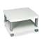 Wave Design Under-Desk Printer Stand, Plastic, 2 Shelves, 20" x 17.5" x 11.5", White/Charcoal Gray