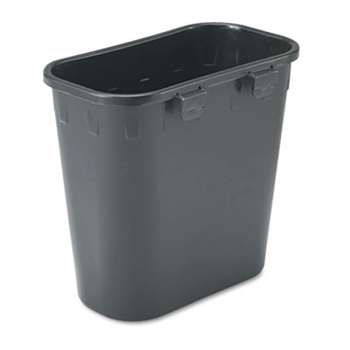 SAFCO PRODUCTS Paper Pitch Recycling Bin, Rectangular, Polyethylene, 1.75gal, Black