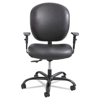 SAFCO PRODUCTS Alday Series Intensive Use Chair, Vinyl Back, Vinyl Seat, Black