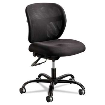 SAFCO PRODUCTS Vue Intensive Use Mesh Task Chair, Polyester Seat, Black