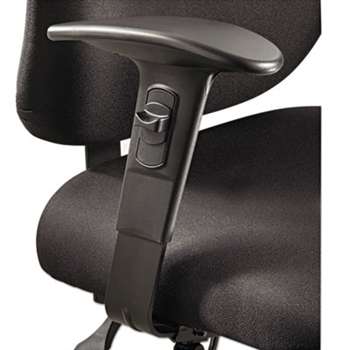 SAFCO PRODUCTS Height/Width-Adjustable T-Pad Arms for Alday 24/7 Task Chair, Black, 1 Pair