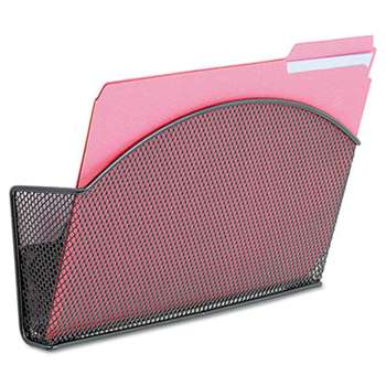 Safco 4176BL Onyx Magnetic Mesh Panel Accessories, Single File Pocket, Black