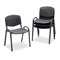 SAFCO PRODUCTS Stacking Chairs, Black w/Black Frame, 4/Carton