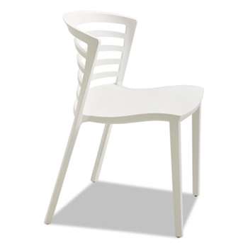 SAFCO PRODUCTS Entourage Stack Chair, White, 4 per Carton