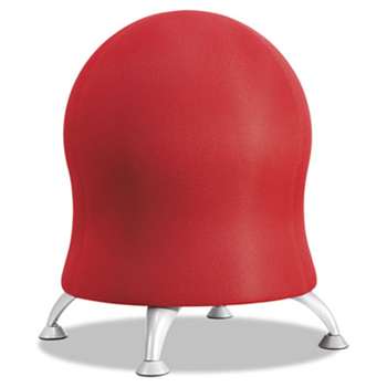 SAFCO PRODUCTS Zenergy Ball Chair, 22 1/2" Diameter x 23" High, Crimson/Silver