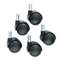 SAFCO PRODUCTS TaskMaster Hard Floor Casters, Black, 5/Set