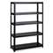 SAFCO PRODUCTS Boltless Steel Shelving, Five-Shelf, 48w x 24d x 72h, Black