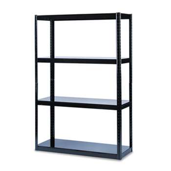 SAFCO PRODUCTS Boltless Steel Shelving, Five-Shelf, 48w x 18d x 72h, Black