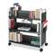 SAFCO PRODUCTS Scoot Book Cart, Six-Shelf, 41-1/4w x 17-3/4d x 41-1/4h, Black