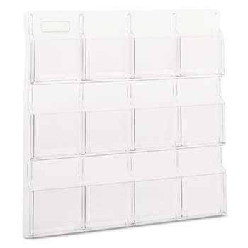 SAFCO PRODUCTS Reveal Clear Literature Displays, 12 Compartments, 30w x 2d x 30h, Clear