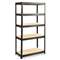 SAFCO PRODUCTS Boltless Steel/Particleboard Shelving, Five-Shelf, 36w x 18d x 72h, Black