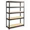 SAFCO PRODUCTS Boltless Steel/Particleboard Shelving, Five-Shelf, 48w x 18d x 72h, Black