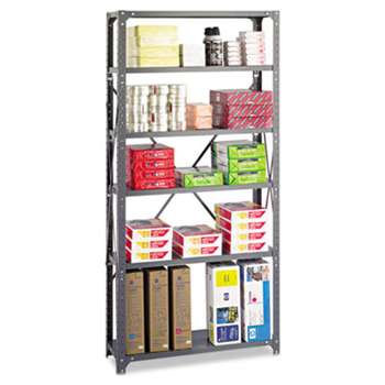 SAFCO PRODUCTS Commercial Steel Shelving Unit, Six-Shelf, 36w x 12d x 75h, Dark Gray