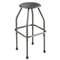 SAFCO PRODUCTS Diesel Series Industrial Stool, Stationary Padded Seat, Steel Frame, Pewter