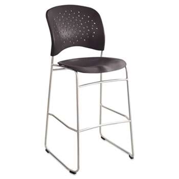 SAFCO PRODUCTS Rˆve Series Bistro Chair, Molded Plastic Back/Seat, Steel Frame, Black