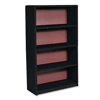 SAFCO PRODUCTS Value Mate Series Metal Bookcase, Four-Shelf, 31-3/4w x 13-1/2d x 54h, Black