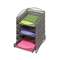 SAFCO PRODUCTS Onyx Stackable Literature Organizer, Five-Drawer, Black