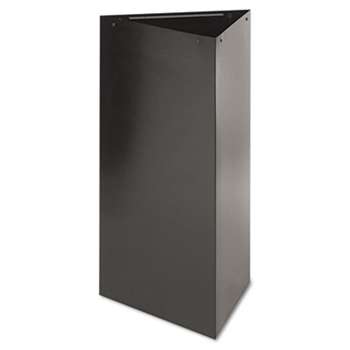 SAFCO PRODUCTS Trifecta Receptacle 34" High Base, Triangular, 19gal, Black